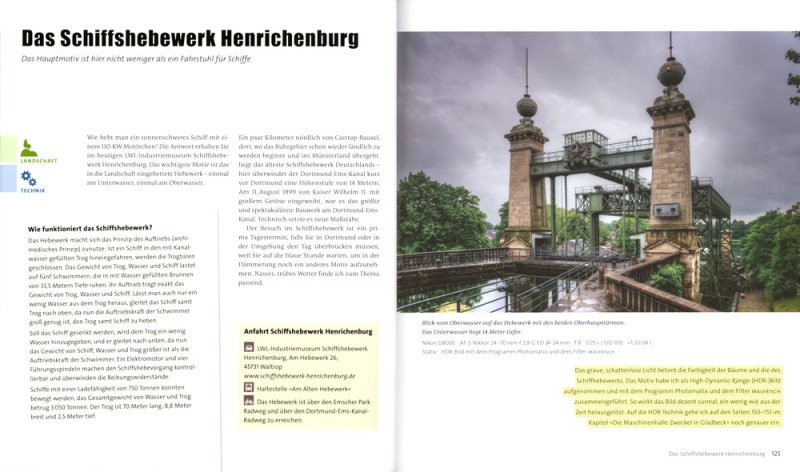 Fotografieren im Ruhrgebiet Seite 124-125: LWL-Industriemuseum Schiffshebewerk Henrichenburg