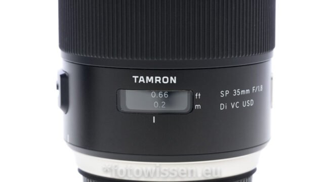 Naheinstellgrenze 20cm Tamron SP 35mm F/1.8 Di VC USD Objektiv