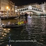 Bilder Venedig bei Nacht 2018 - Canal Grande, Rialtobrücke
