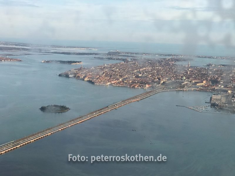Venedig aus dem Flugzeug