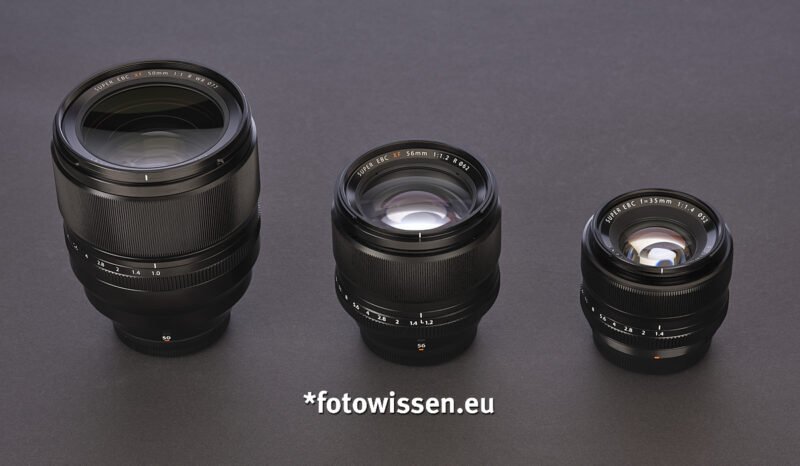 Vergleich Fujifilm XF50mm F1.0 R WR, XF56mm F1.2, XF35mm F1.4