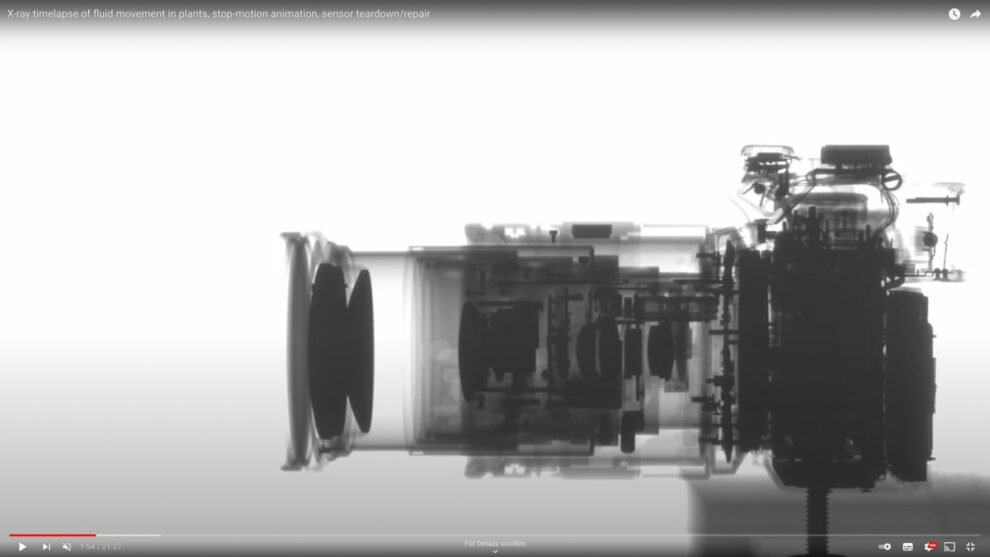 Röntgen Video zeigt wie Zoomobjektiv funktioniert
