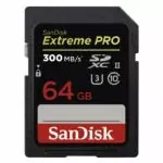 SanDisk Extreme PRO 64 GB SDXC-Speicherkarte bis zu 300 MB/Sek, UHS-II, Class 10, U3